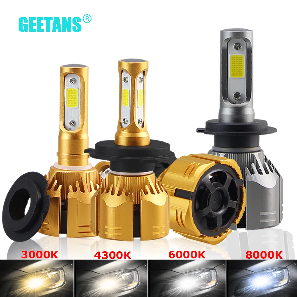GEETANS автомобильный головной светильник H4 H7 светодиодный H1 H3 H8 H9 H11 9005 HB3 9006 HB4 880 881 H27