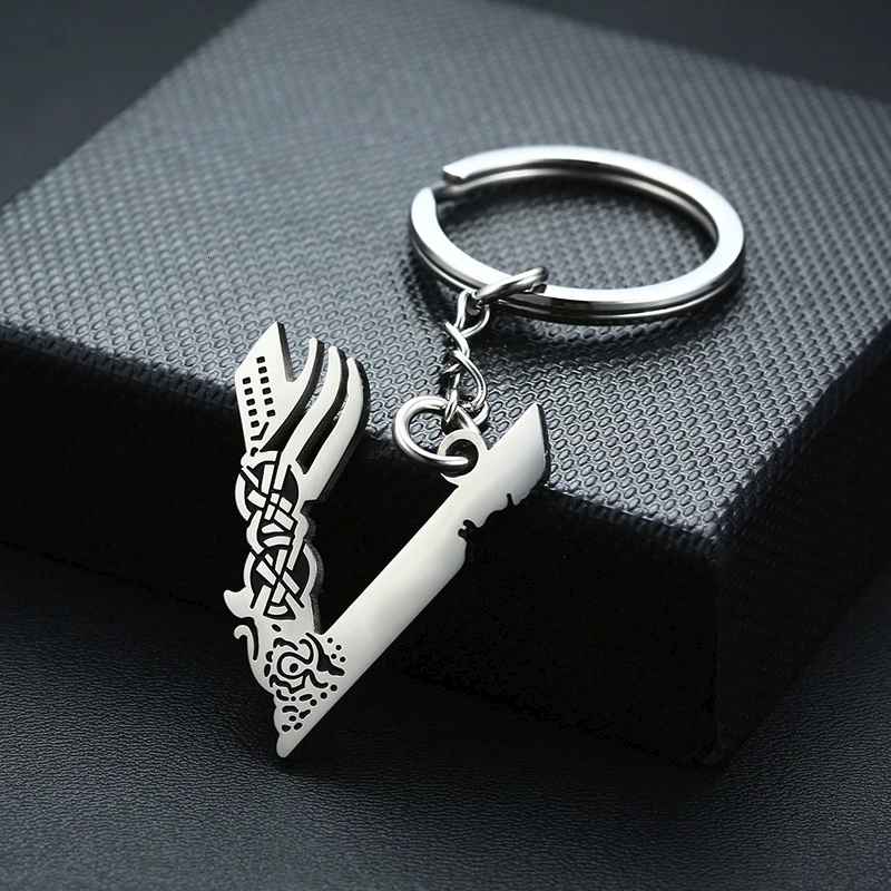 

WIKINGER VIKINGS SYMBOL V KEY CHAIN METALL ODIN THOR VALKNUT GESCHENK STAINLESS STEEL MEN GIFT