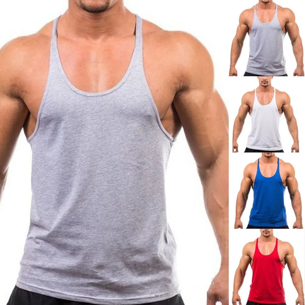 Майка мужская летняя повседневная без рукавов свободная топ спортивный для