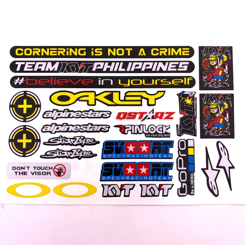 Мотоцикл go-kart Багги шлем объектив Декоративные наклейки для AGV SHOEI ARAI KYT NHK ZEUS LS2 EVO |