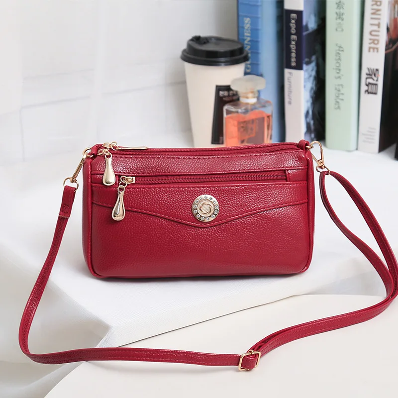 

PU Leather solid Color Retro Handbag Crossbody Bags For Women 2020 Fashion Small Shoulder Bag Female Handbags And Purses