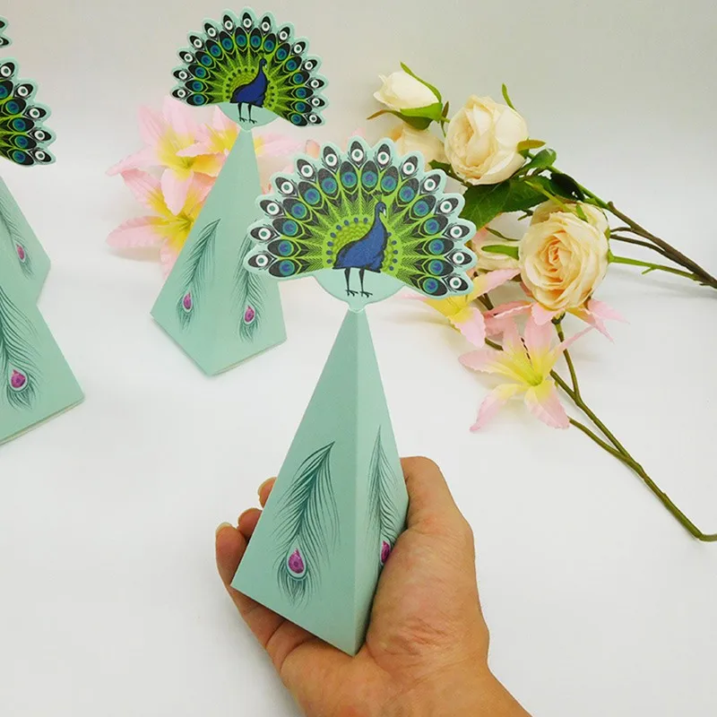 Креативные павлиньи свадебные коробки конфет рождественские упаковочные для