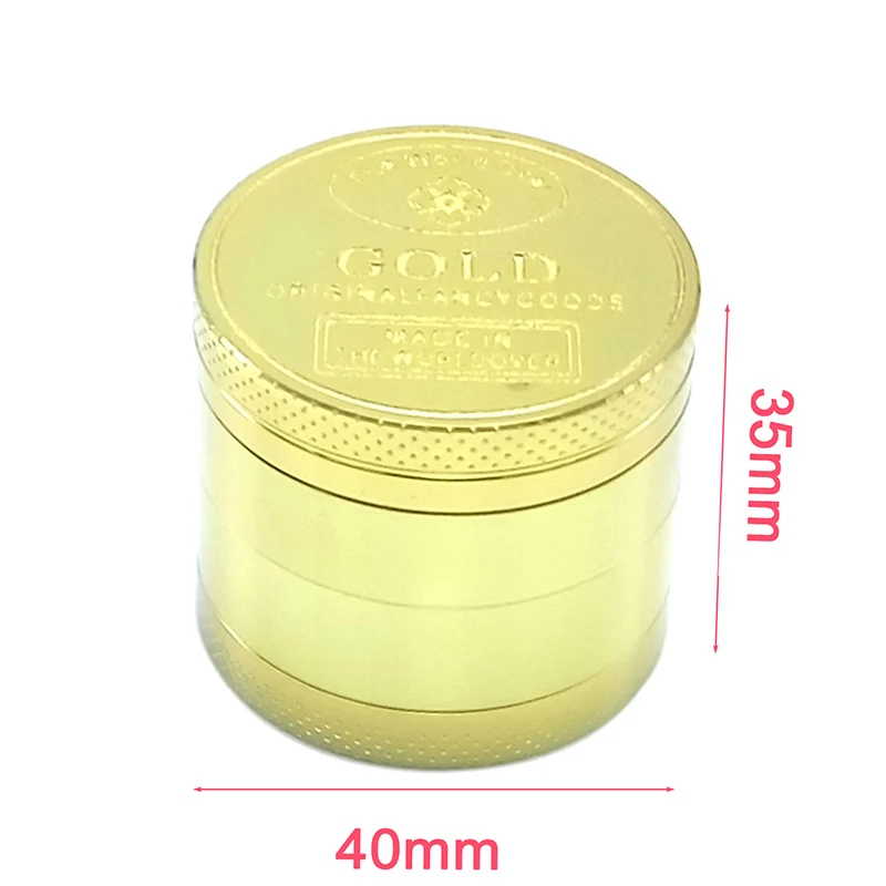 

4 Layers Zinc Alloy Metal Dry Herb Tobacco Weed Grinder Smoke Accessories for Hemp Pepper Pot Spice Mill