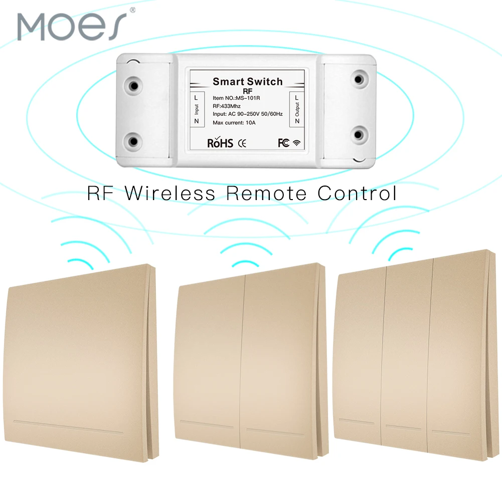 RF433Mhz умный кнопочный беспроводной переключатель светильник пульт