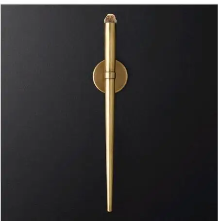 Полностью медный Постмодернистский минималистичный настенный светильник для