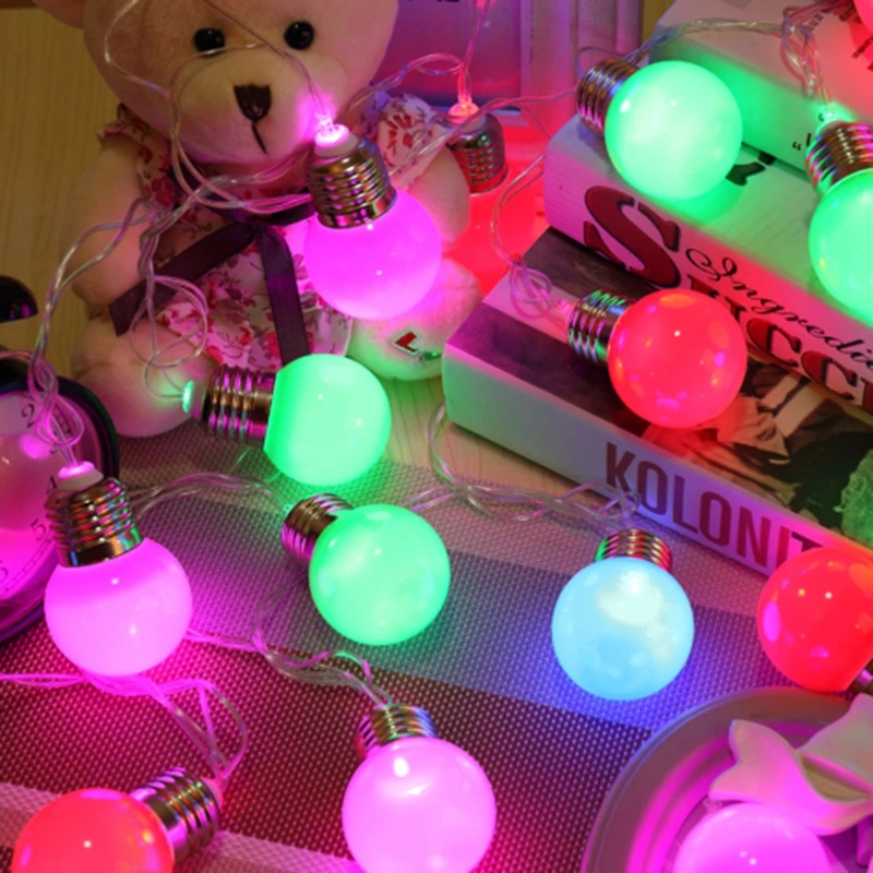 5 м 20 светодиодов 4 см шаровые гирлянды лампы для вечеринки патио порог двор