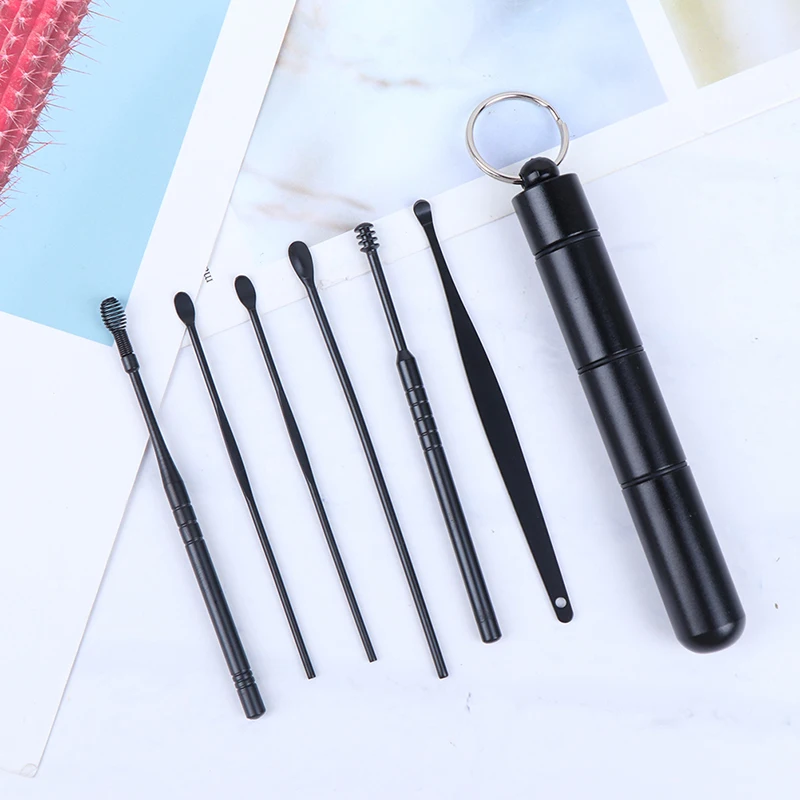 5/6 шт. ухочистка из нержавеющей стали ложка инструмент для ухода за ушами набор