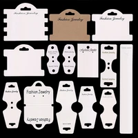 50pcs display cards for necklace bracelet earrings ear studs cardboard package hair clips white craft hang tag card wholesale