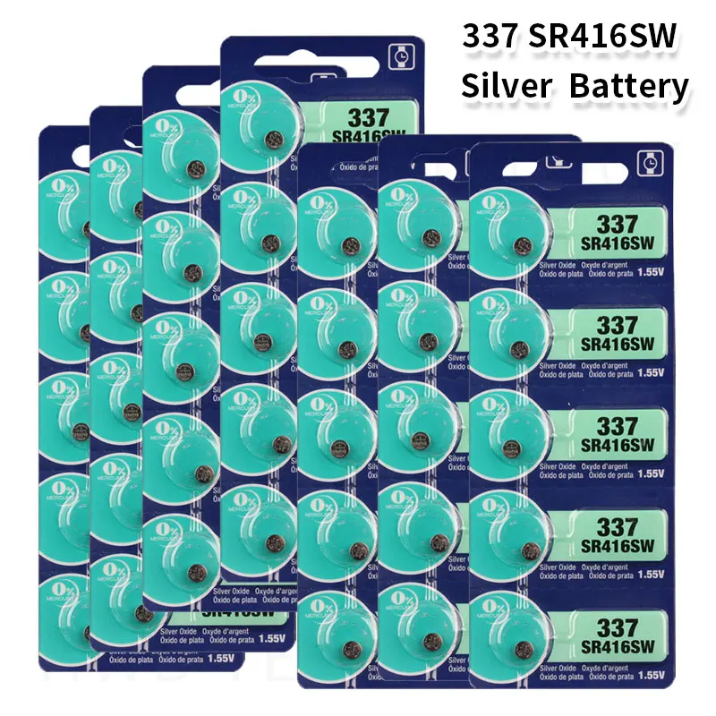 100 шт./лот Новый долговечный 337 SR416SW 623 D337 V337 SP337 батарейный блок для часов Сделано в