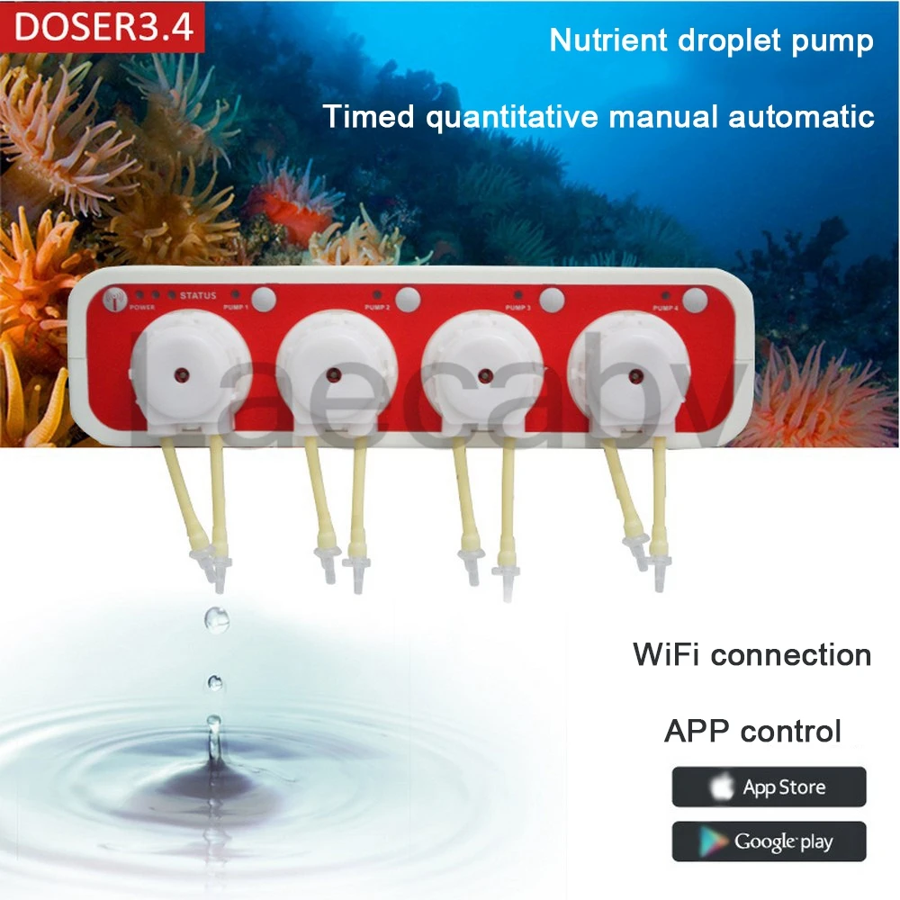 JEBAO Auto WiFi Dosing Pump New Titration Doser3.4 App Phone Support for Marine Tanks Reef Elements Aquarium Water Pumps | Дом и сад