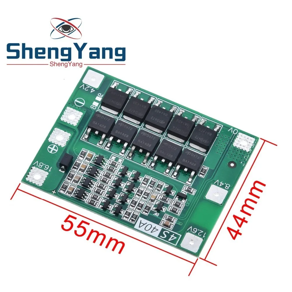 ShengYang 4S 40A литий-ионный аккумулятор 18650 зарядное устройство PCB плата защиты BMS для электродвигателя 14,8 V 16,8 V Lipo модуль