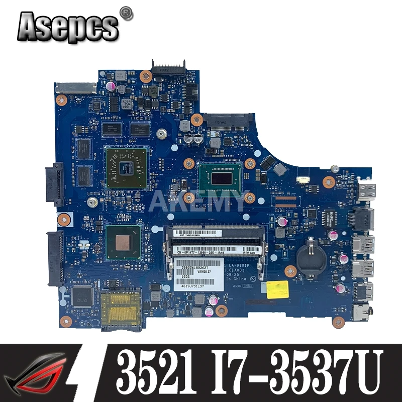 

For DELL inspiron 3521 5521 V2521 LA-9101P CN-00P55V 00P55V 0P55V Laptop Motherboard with I7-3537U cpu and HD8730M 2GB gpu work