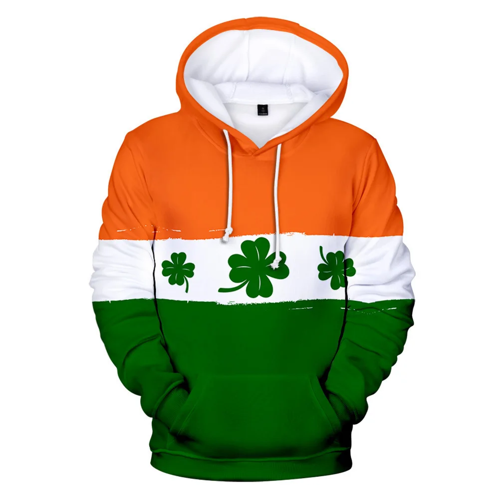 

St. Patrick's Day Irish Festival 3D Pattern Hoodie Adult Children's Casual Hooded Sweater