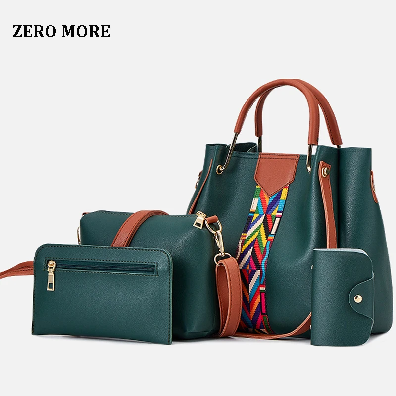 4 шт./компл. Сумочка для Для женщин 2019 сумки через плечо Дамская мода сумка Женская