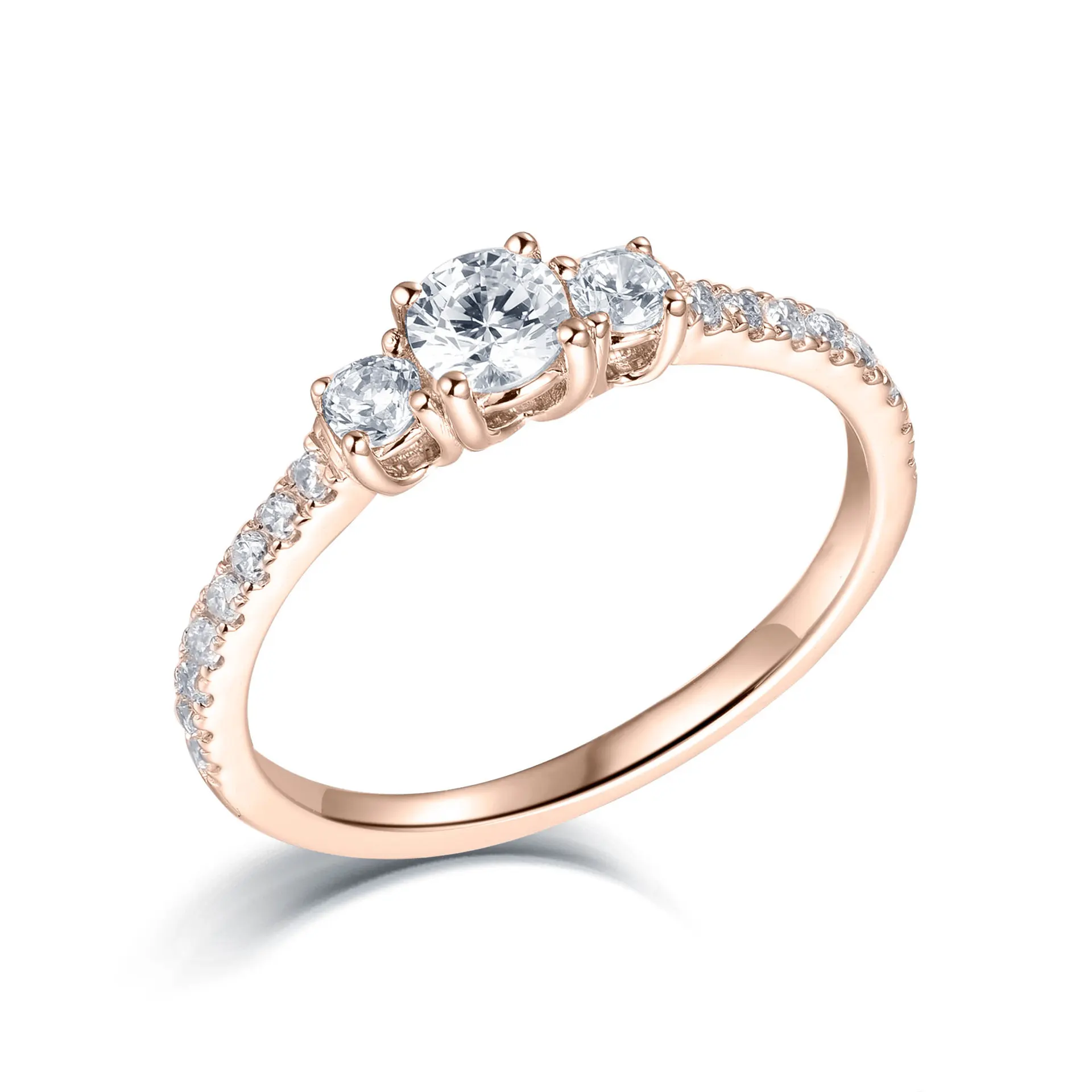 TL-375 925 Sterling Silver Ring 4mm Stone Female Wedding Engagement Fine Jewelry Lasting Forever Best Gift for Birthday | Украшения и