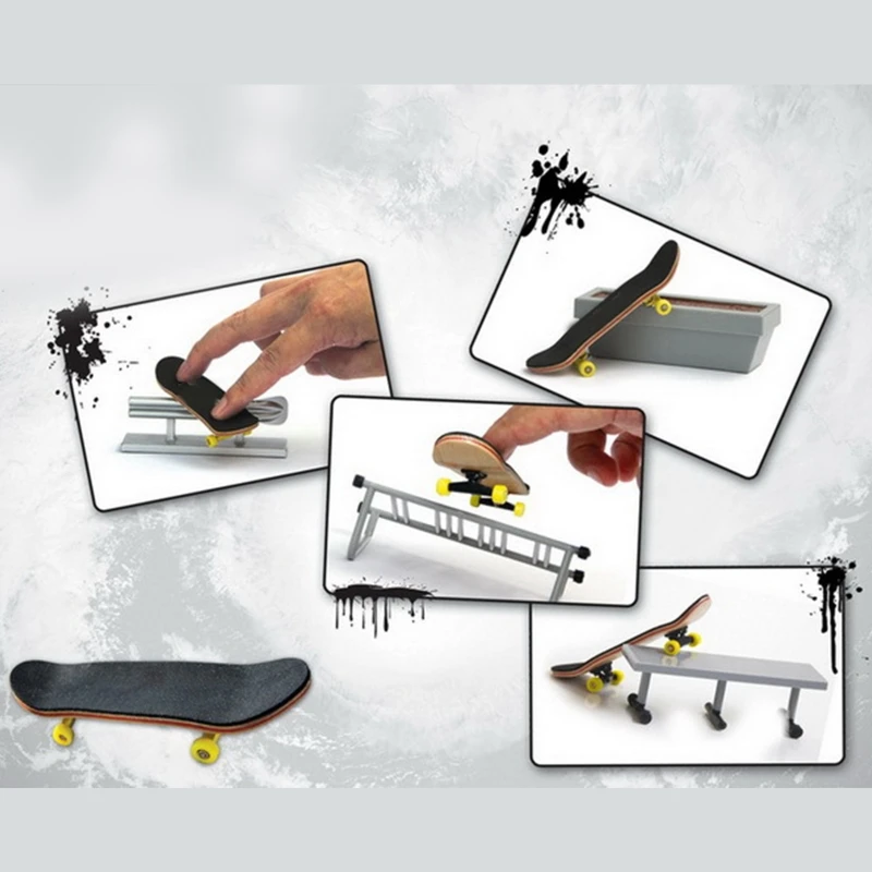 

4pcs/set Finger Skateboard Scene Accessories For Mini Skateboard Bike Scooter New