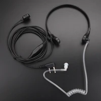 2 pin ptt mic headset covert acoustic tube in ear earpiece for baofeng uv 5r 2pin bf 888s cb radio walkie talkie accessories