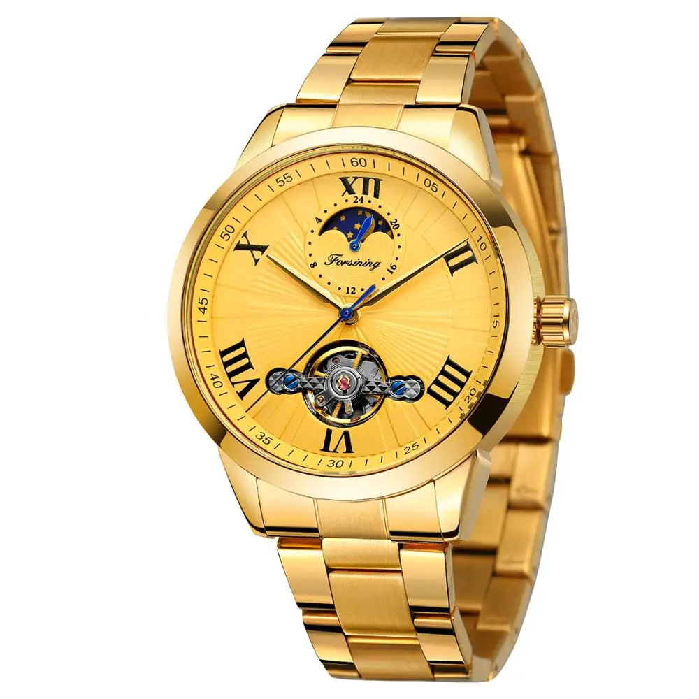 Часы наручные Forsining Мужские автоматические механические часы-скелетоны с