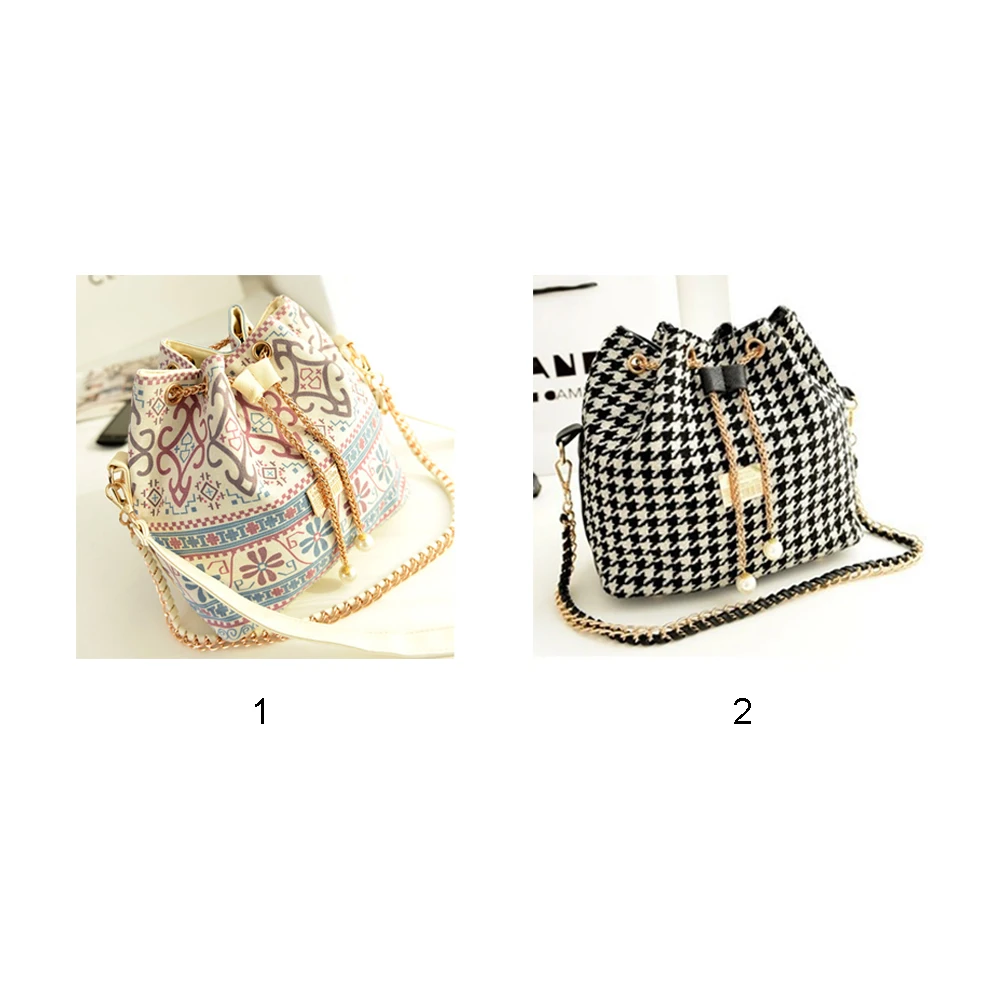 Новое поступление Холщовая Сумка ведро на шнурке сумки через плечо дамские из