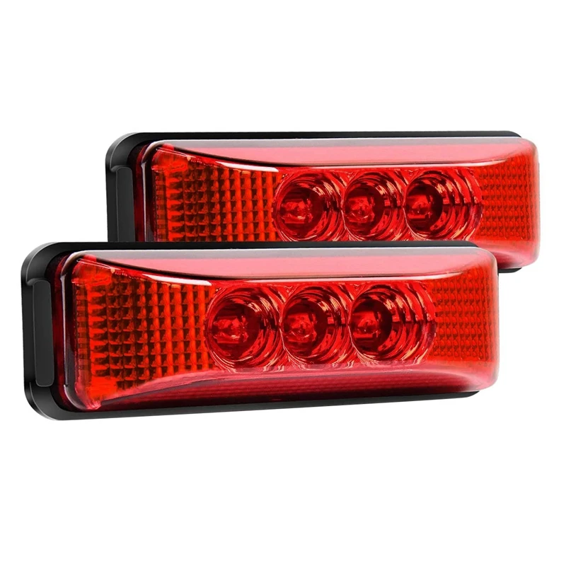 2PCS 24V 3.9Inch 3 LED Truck Trailer Light Front Rear Side Marker Lights Clearance Indicator Lamp Waterproof | Автомобили и
