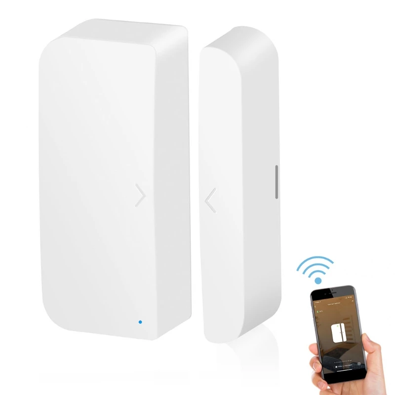 Умный Wi Fi датчик открывания двери и окна Беспроводная сигнализация безопасности