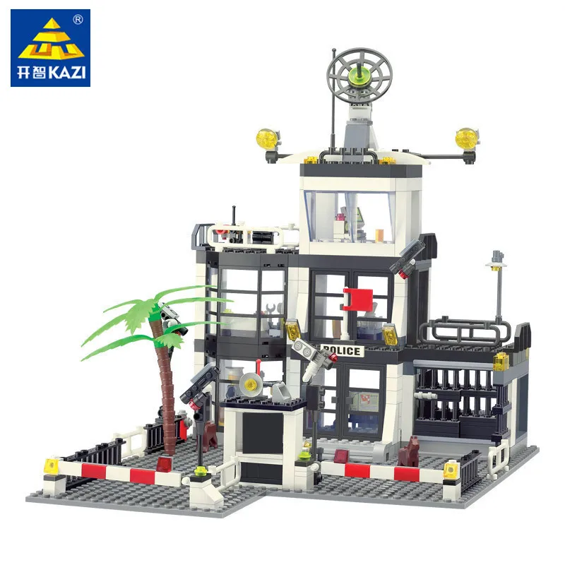 631 шт. город полицейская станция SWAT модель автомобиля строительных блоков в форме
