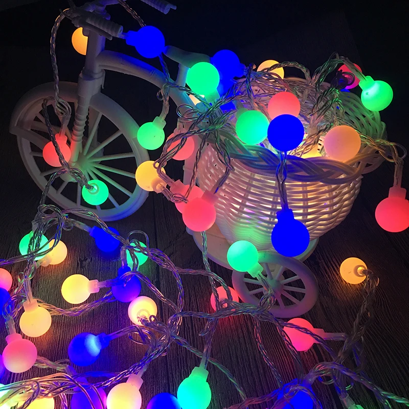 multi-color SZYOUMY 10 м 100Led Сказочный светодиодный светильник-гирлянда, питание от батареи для рождественской елки, свадебная Декоративная гирлянда - Испускаемый цвет: multi-color