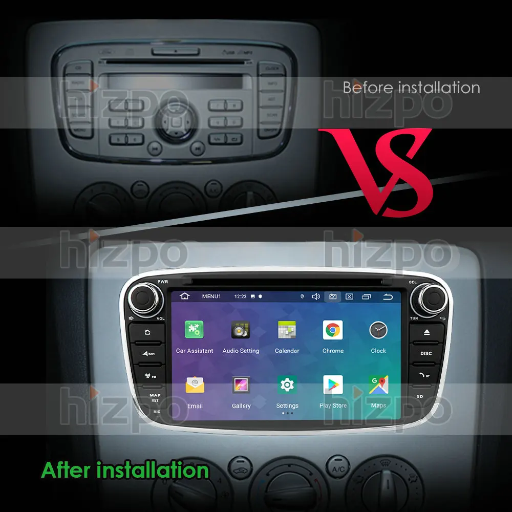 2 Din Android 10 автомобильное радио dvd для Ford focus Mondeo S-MAX Galaxy Transit Tourneo Стерео GPS навигация