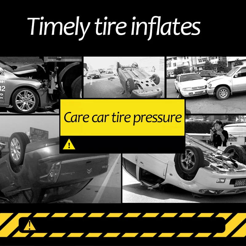

Outdoor Emergency Portable Car Auto Air Compressor DC 12V Vehicle Tire Inflator Car Motorcycle Air Pump LED Light Tire Pump