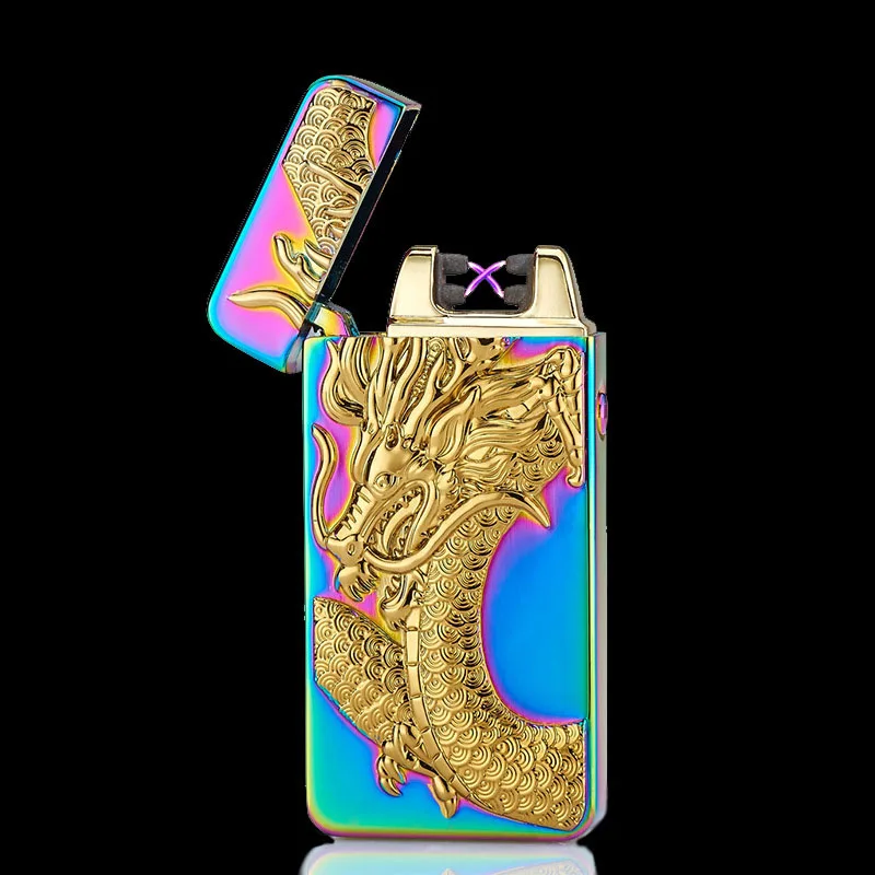 Новинка 2020 зажигалка с зарядкой от usb плазменная двойная дуга ветрозащитная