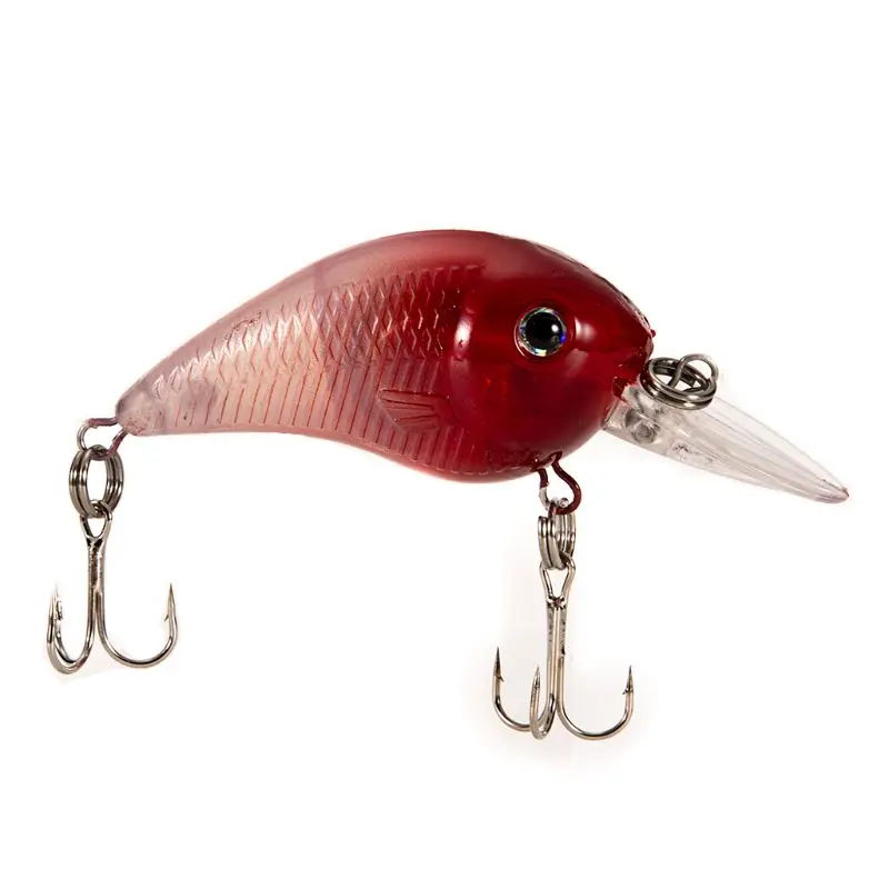 

LED Flash Simulated Fish Lures Hook 3D Eyes Rock Fat Crank Fishing Bait Tackle