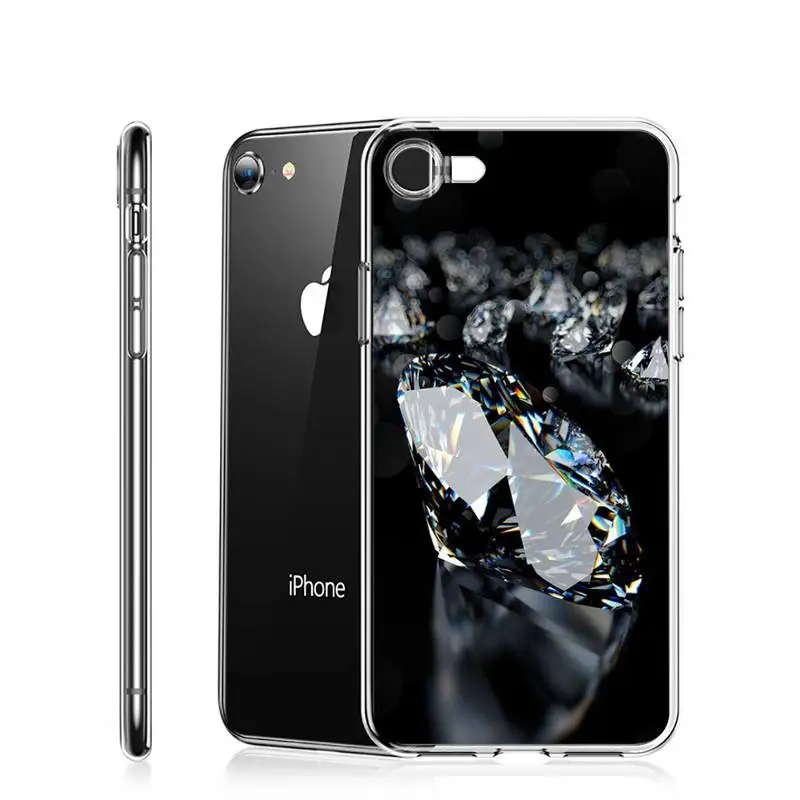 

Diamond Crown Printing Phone Case Transparent for iPhone Samsung A S 11 12 6 7 8 9 10 20 Pro X XS Max XR Plus lite