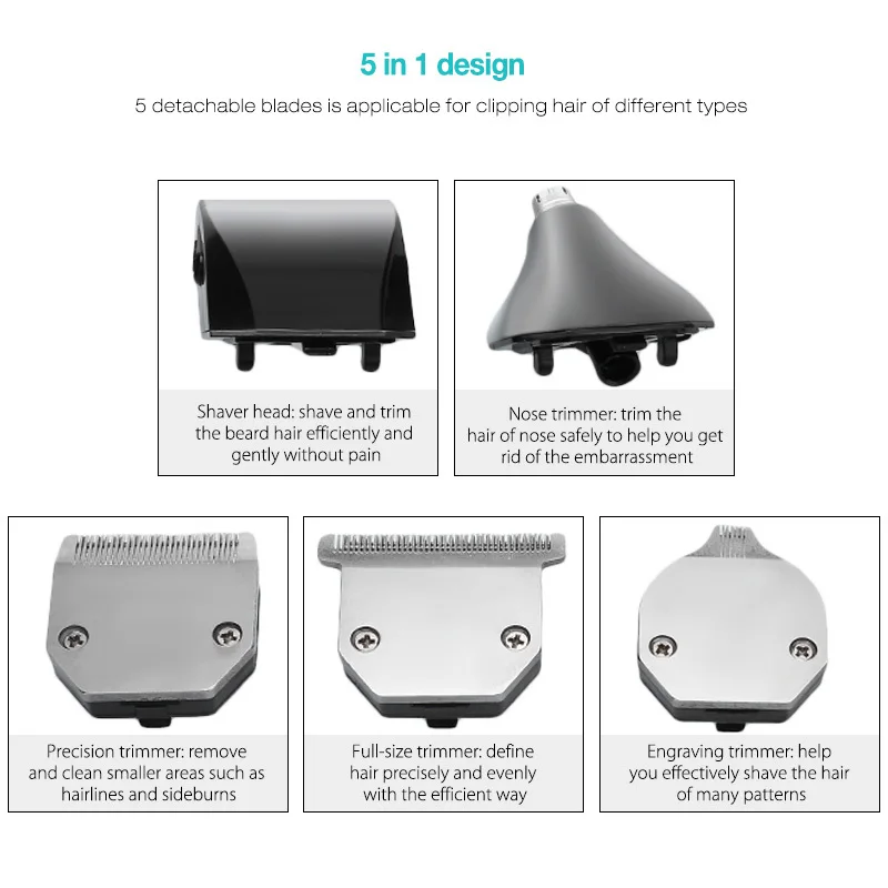 Профессиональная машинка для стрижки волос перезаряжаемый триммер мужчин