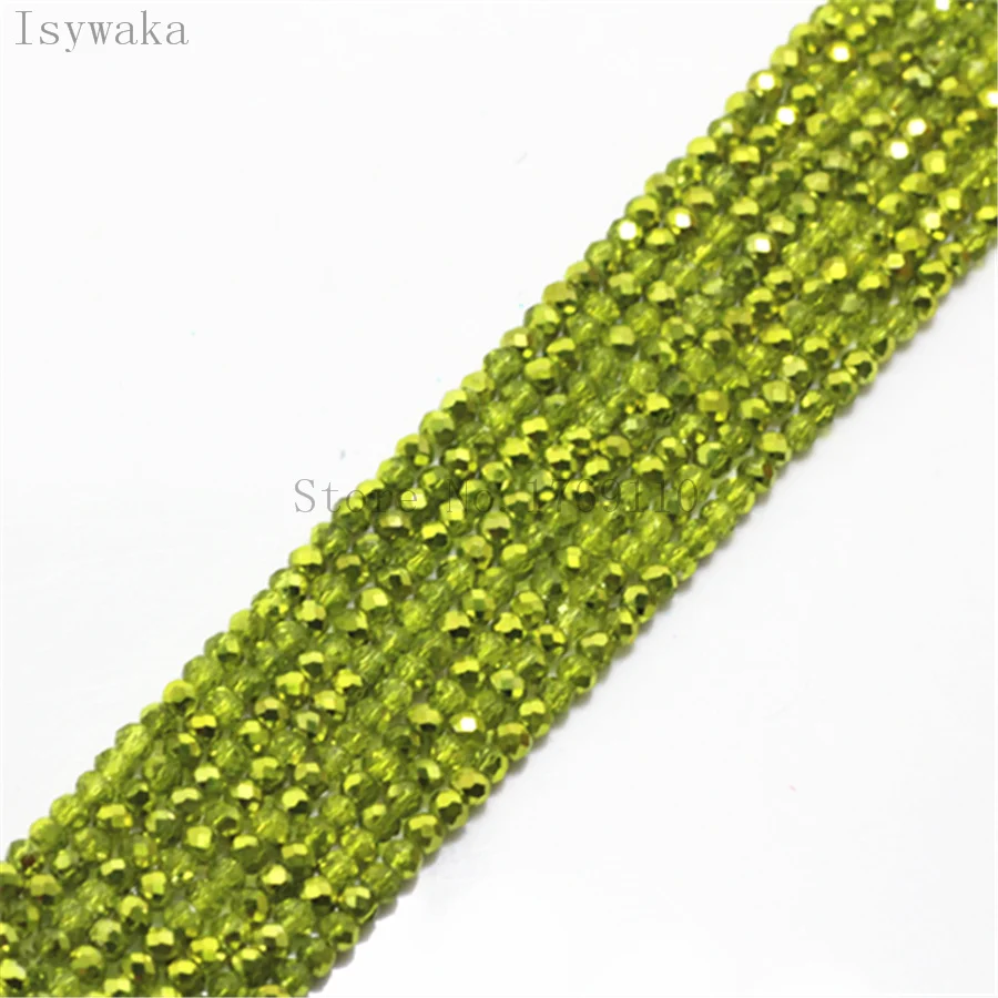 

Isywaka Ran Yellow Color 1700pcs 2mm Rondelle Austria faceted Crystal Glass Beads Loose Spacer Round Beads for Jewelry Making