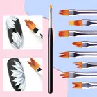 Кисть для ногтей, 8 шт.компл., для рисования ногтей, разные формы, дизайн ногтей, рисование линий, цветочные узоры, ручка для маникюра, инструмент для дизайна ногтей