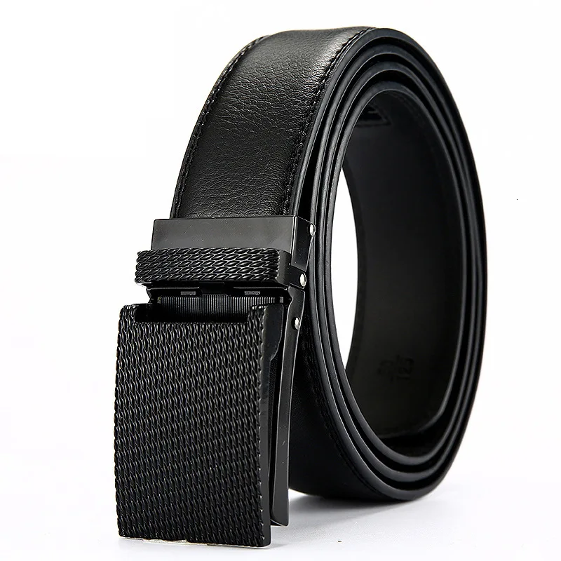 Peikong Luxury Brand Business Automatic Buckle Genuine Leather Gold Metal Fashion For Men Belt High Quality Man Designer Belts