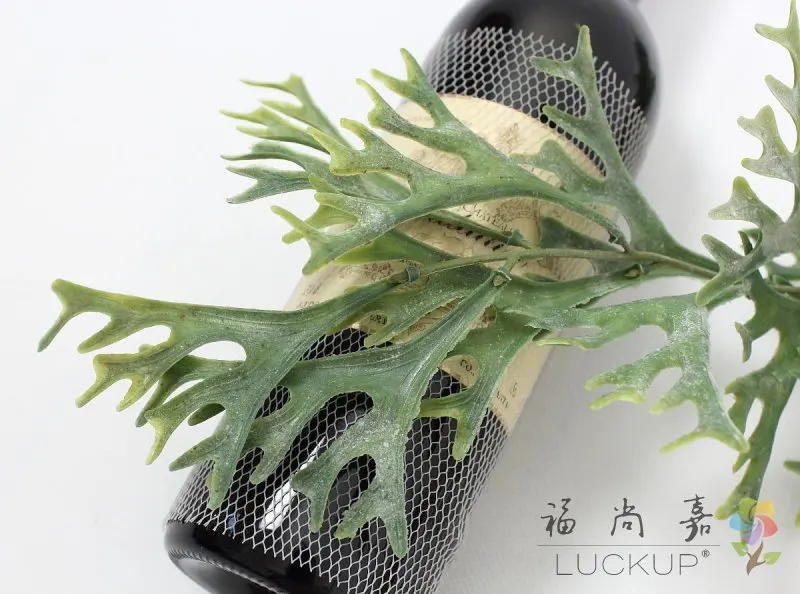 1 шт. 72 см красивый искусственный мягкий пластик Staghorn папоротник лоза Platycerium Wallichii ротанга зеленое растение для украшения дома F534