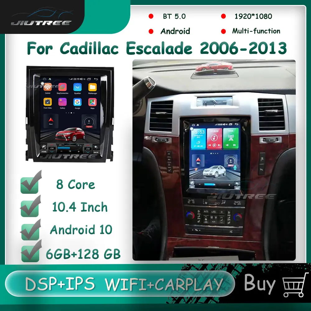 

Вертикальный экран Android 11 для Cadillac Escalade 2006 2007 2008 2009-2010 автомобильный радиоприемник, мультимедийный DVD-плеер, Авторадио плеер