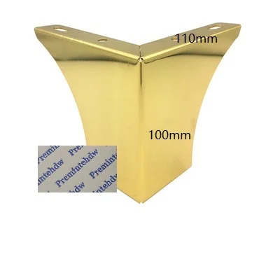 10cm 2 шт./лот 100 кг титана золото Consice L форма мебель ноги диван шкаф кофе бар - Цвет: 10cm