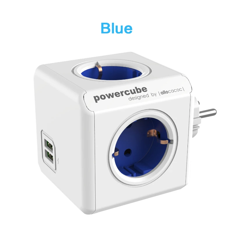 With 2 USB Ports Умная розетка европейского стандарта, электрическая розетка, умная розетка, 2 USB, 4 розетки, удлинитель для путешествий, адаптер с USB для зарядки дома и офиса, 3680 Вт - Цвет: With 2 USB Ports
