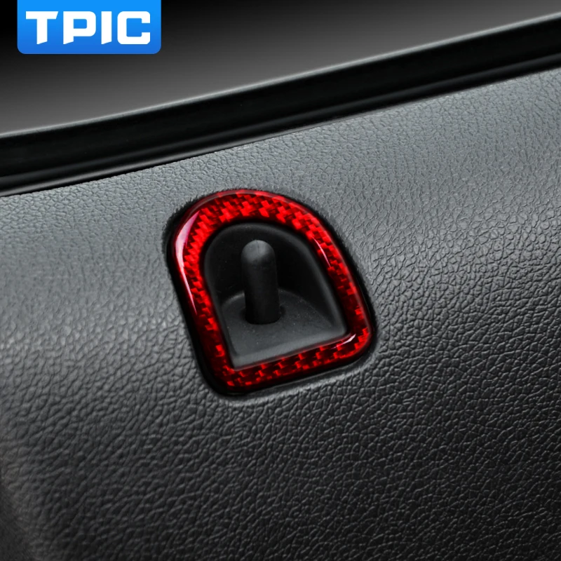 Наклейки TPIC из углеродного волокна для Ford Mustang 2009 2013 штифт дверного замка