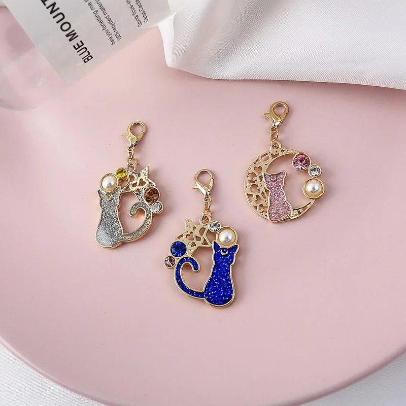Sansummer новинка 2019 хит модная милая кошка звезды повседневная свисает жемчуг луна с