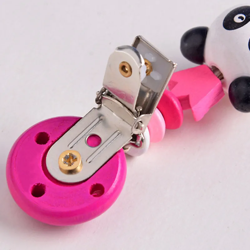 1PC New Cute Panda Silicone Baby Pacifier Clip Multicolor Rainbow Chain For Teething Soother Chew Toy | Мать и ребенок