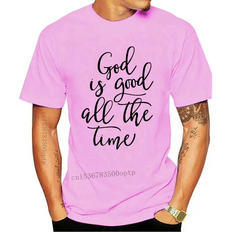 

God is Good all the Time Print Women tshirt Cotton Casual Funny t shirt Gift For Lady Yong Girl Top Tee 6 Color Drop Ship A-18