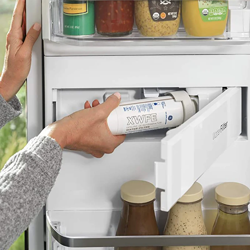 

Replace GE Appliances XWFE XWF refrigerator water filter, white 1 pack