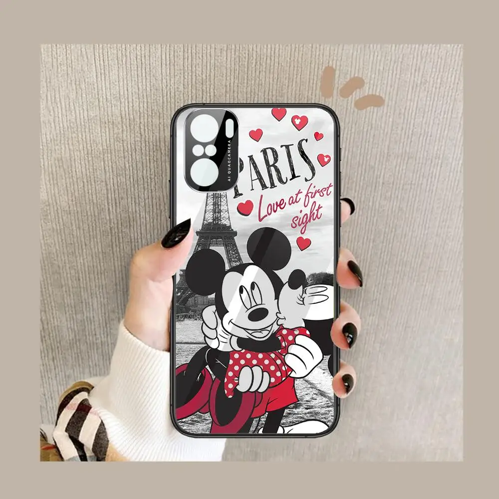 

disney Phone Case For POCO F1 F2 F3 Pro X3 M3 9C 10T Lite NFC Anime Black Cover Silicone Back Prett mi 10 ultra covers
