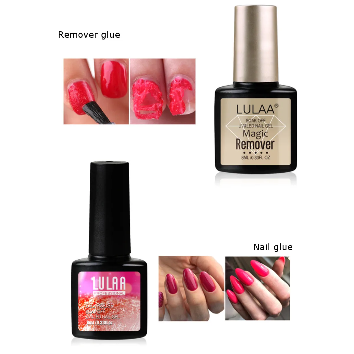 

Nail Set UV LED Lamp Dryer With 12pcs Nail Soak Off Manicure Tools Set Electric Nail Fiber Extended Phototherapy Glue Nail Art