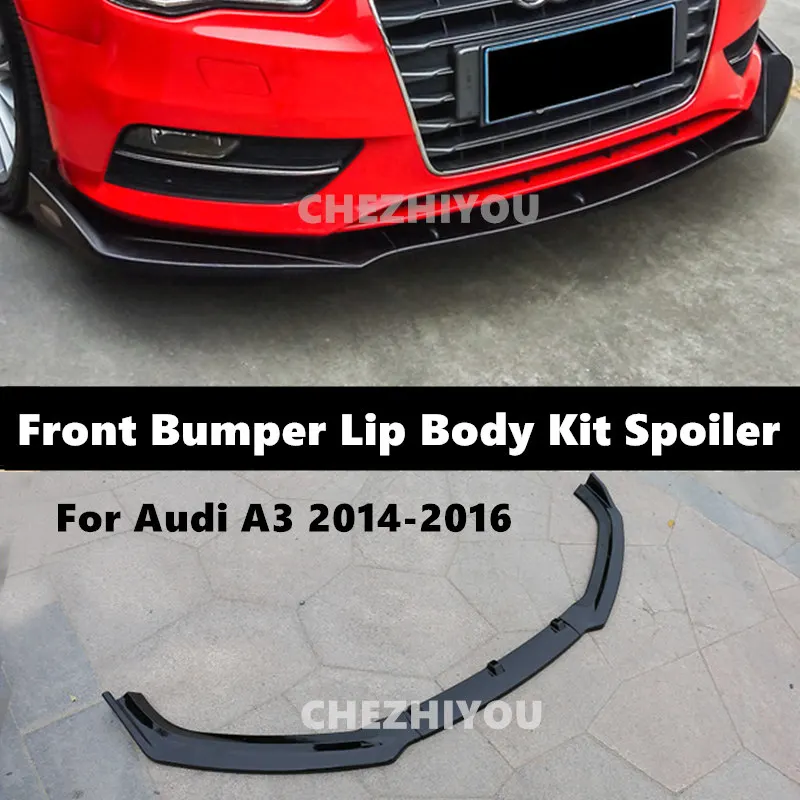Комплект для Audi A3 седан 2014 2016 автомобильный передний бампер комплект губ спойлер
