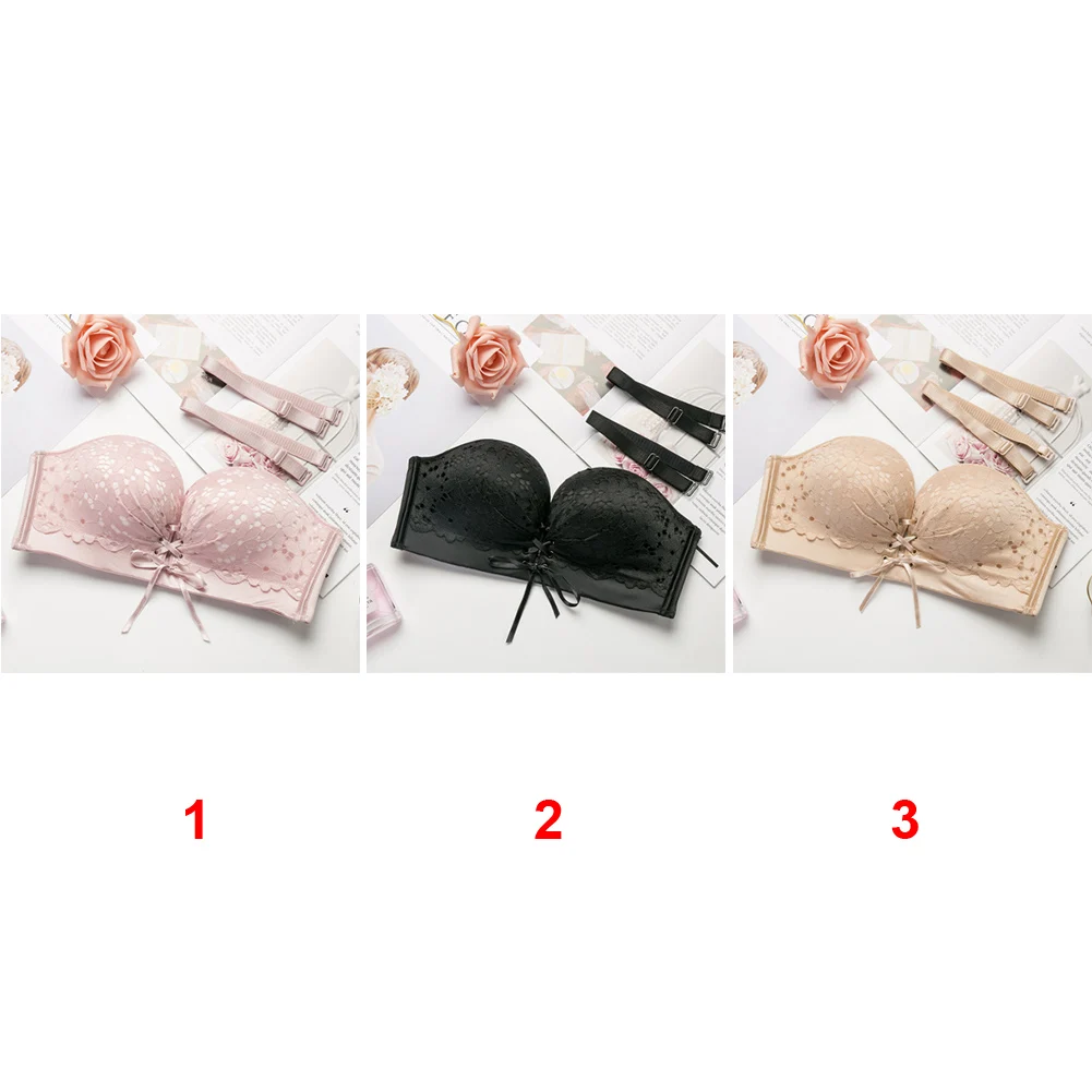 

Comfortable Strapless No Steel Ring Convenient Buckle No Trace Seamless Soft Push Up Women Bra Underwear Breathable 4 Sizes