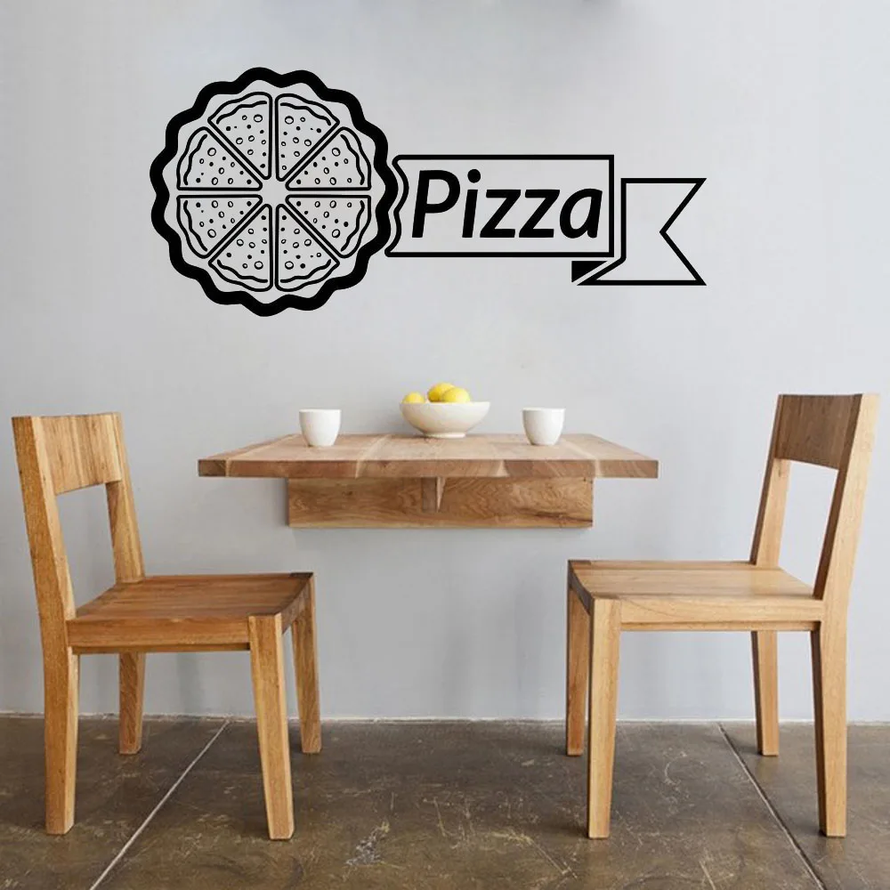 

Пиццы настенные наклейки для фаст-фуда пиццерия логотип Италия Ресторан Декор интерьера двери окна виниловые наклейки водонепроницаемые обои Q558